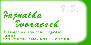 hajnalka dvoracsek business card